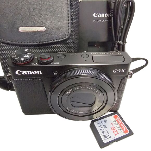Canon PowerShot G9 X Mark II 20.1MP Digital Camera Black Case Card Charger - Picture 3 of 13